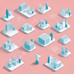 A high-quality digital art image depicting the process of ABC-analysis in optimizing pharmaceutical provision in the departments of a Republican Clinical Infectious Diseases Hospital