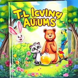 A captivating book cover featuring a delightful collection of animated animals in a variety of playful positions