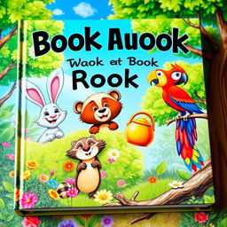 A captivating book cover featuring a delightful collection of animated animals in a variety of playful positions