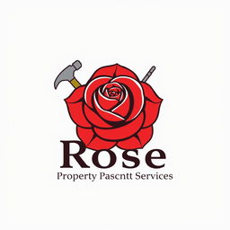 A distinct and eye-catching logo for 'Rose Property Maintenance Services'