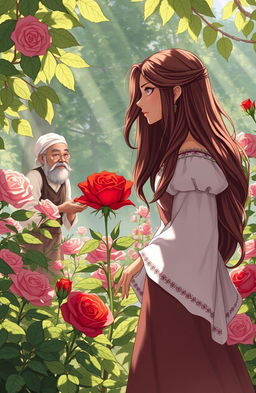 An illustration for the fantasy book titled 'Bloody Rose Village'