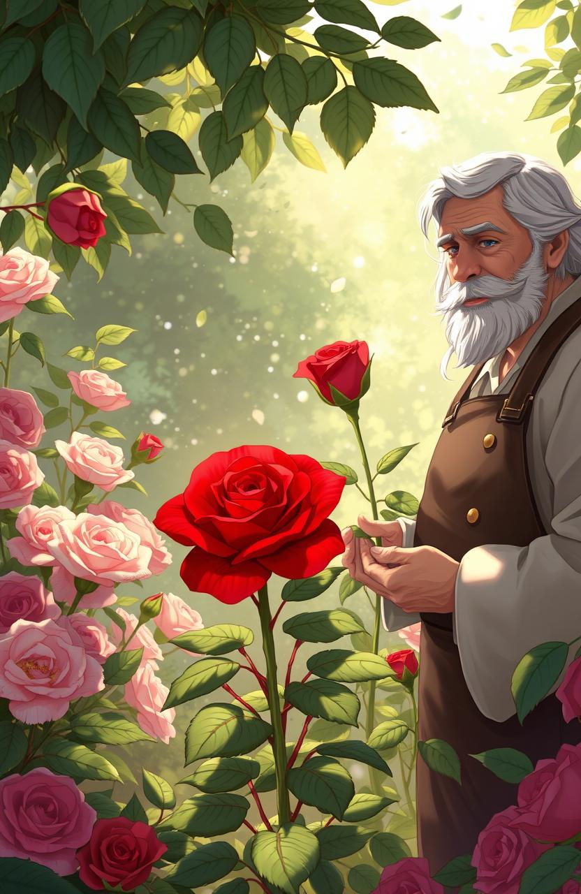 An illustration for the fantasy book titled 'Bloody Rose Village'