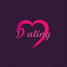 A modern and romantic logo design for a dating website