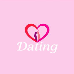 A modern and romantic logo design for a dating website