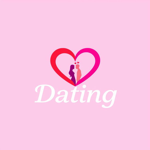 A modern and romantic logo design for a dating website