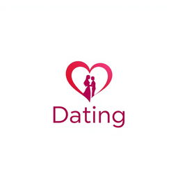 A modern and romantic logo design for a dating website
