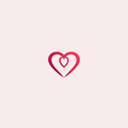 A minimalistic logo design for a dating website, featuring a simple yet elegant heart shape