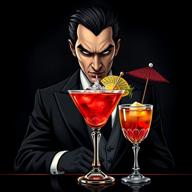 An iconic profile picture depicting a gentlemanly evil villain, dressed in a sharp, elegant suit with a sinister smirk