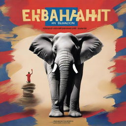 An image of highest quality, depicting a realistic elephant standing on its hind legs, holding a paintbrush in its trunk, and drawing a vibrant Thailand flag