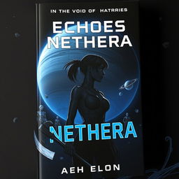 A dystopian science fiction book cover for 'Echoes of Nethera'