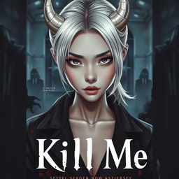Cover of the book 'KillMe', featuring Ha-eun, a devilish Asian girl with striking platinum blonde hair