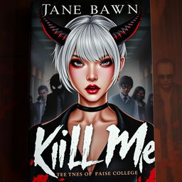 Cover of the book 'KillMe', featuring Ha-eun, a devilish Asian girl with striking platinum blonde hair