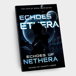 A dystopian and sci-fi book cover for the story titled 'Echoes of Nethera'