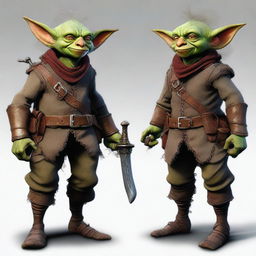 An image of a goblin alchemist, rendered in high quality digital art