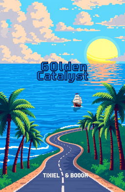 A vibrant pixel art book cover for a yearbook titled '60lden Catalyst'