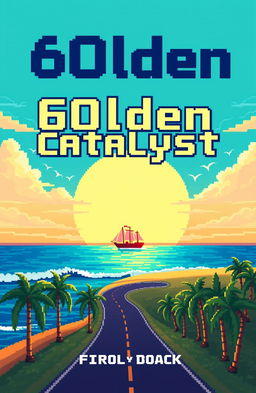 A vibrant pixel art book cover for a yearbook titled '60lden Catalyst'