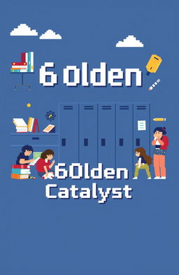 A pixel art cover design for a high school yearbook titled '60lden Catalyst'
