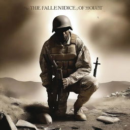 A high-quality digital art book cover titled 'The Fallen Soldier of Christ' by Michael W