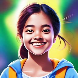 A high-quality digital art image depicting a girl