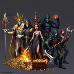 Seven deadly sins personified as characters in a Dungeons & Dragons setting