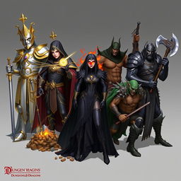 Seven deadly sins personified as characters in a Dungeons & Dragons setting