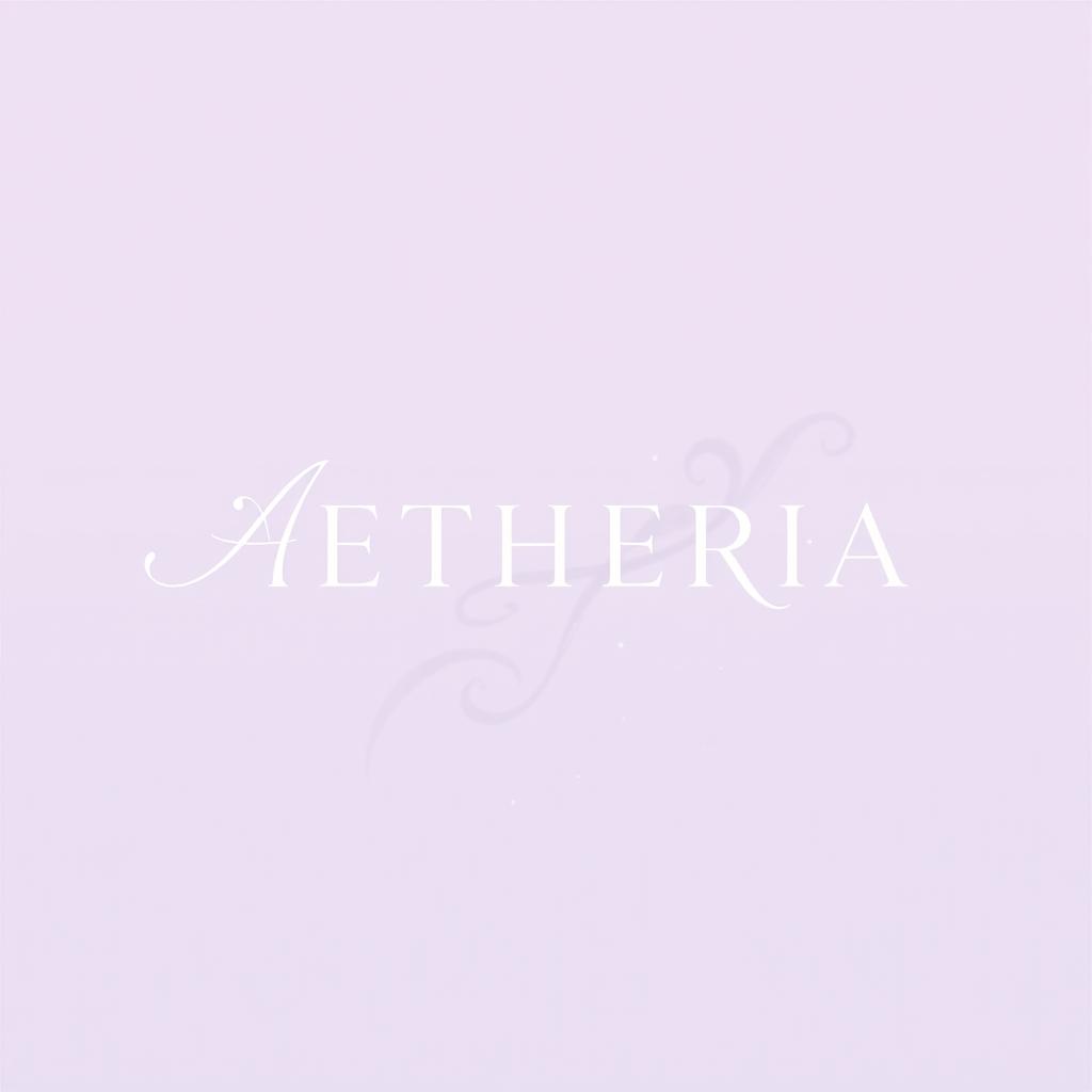 A sleek and modern logo design for the word 'AETHERIA'