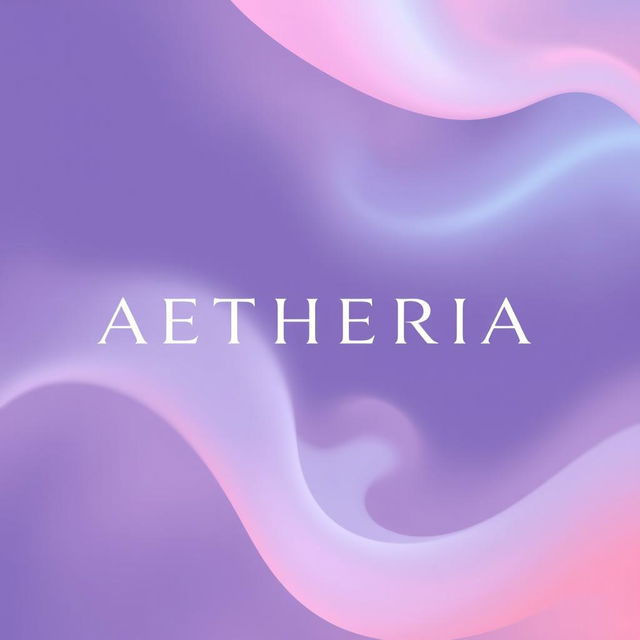 A sleek and modern logo design for the word 'AETHERIA'