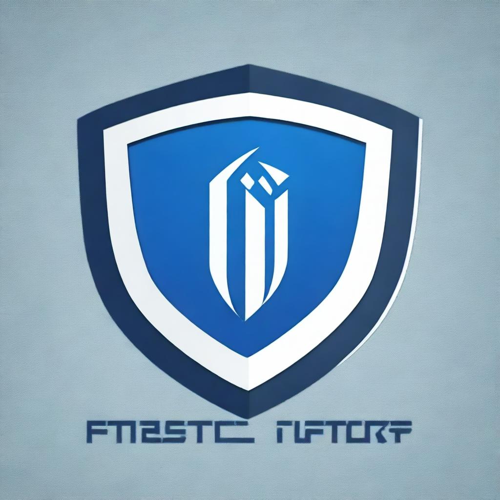 A digital art logo with an intensified blue hue