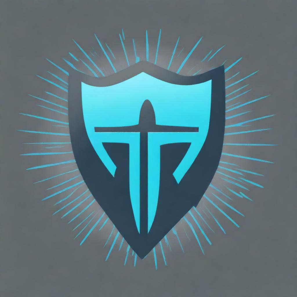 The digital art logo now features a vibrant cyan hue replacing the previous grey