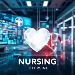 An A4 book cover design featuring a modern healthcare theme that emphasizes a digital future