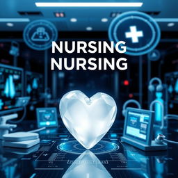 An A4 book cover design featuring a modern healthcare theme that emphasizes a digital future