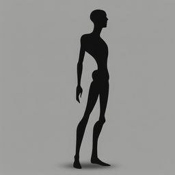 A high-quality, simple digital art piece depicting a generic human silhouette, intended for use as a placeholder avatar in an email interface