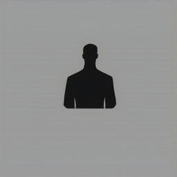 A high-quality, simple digital art piece depicting a generic human silhouette, intended for use as a placeholder avatar in an email interface