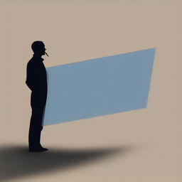 A high-quality, simple digital art piece depicting a generic human silhouette, intended for use as a placeholder avatar in an email interface