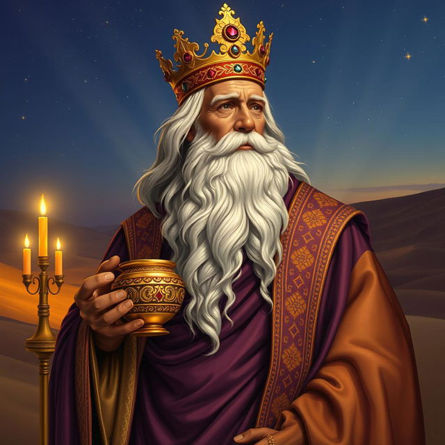 A regal depiction of King Balthazar, one of the Three Wise Men