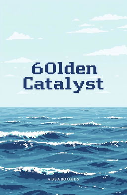A book cover for a yearbook titled '60lden Catalyst', featuring an open sea and a sky with a soft, muted color palette