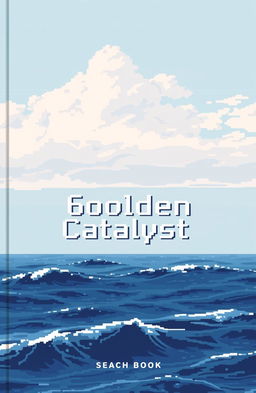 A book cover for a yearbook titled '60lden Catalyst', featuring an open sea and a sky with a soft, muted color palette