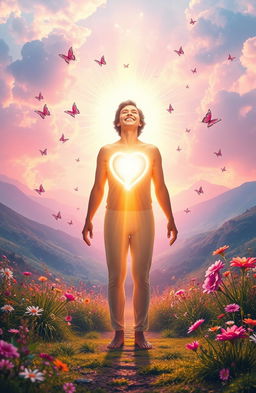 A powerful and uplifting visual representation of 'Soul Love' transforming an individual's life