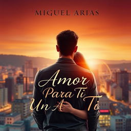 An artistic cover design featuring a young man seen from the back, with a young woman lovingly holding him from behind