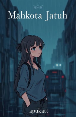 A dark and moody illustration featuring a melancholic atmosphere