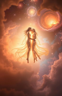 A serene and ethereal image representing the spiritual connection from soul to soul
