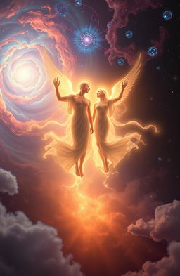 A serene and ethereal image representing the spiritual connection from soul to soul