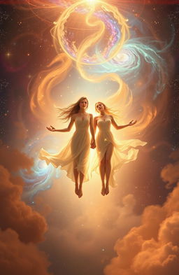 A serene and ethereal image representing the spiritual connection from soul to soul