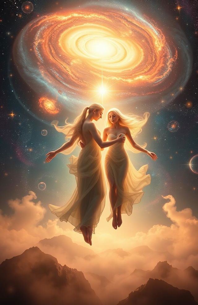 A serene and ethereal image representing the spiritual connection from soul to soul