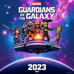 An eye-catching teaser poster for 'Guardians of the Galaxy Vol