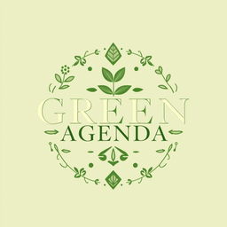 A logo design for a literary journal titled 'GREEN AGENDA', focusing on environmental humanities and decolonial themes