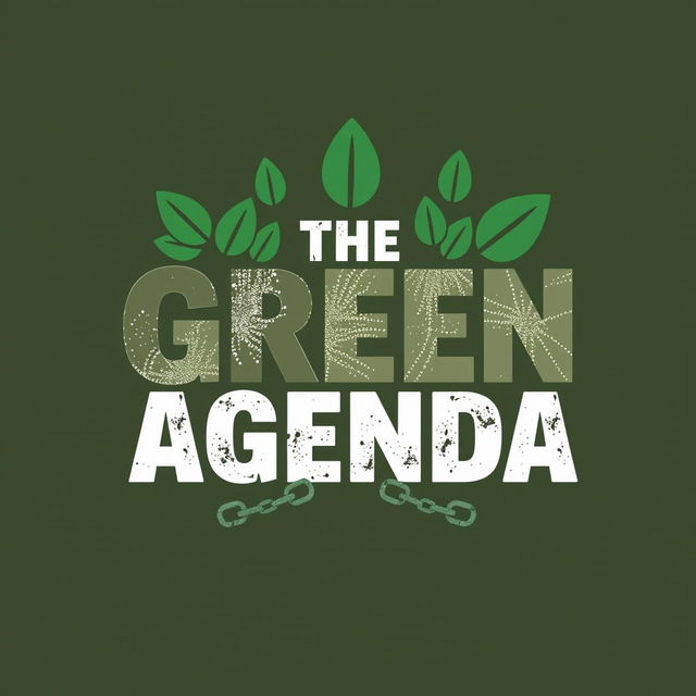 A bold and impactful logo design for an activist journal titled 'The Green Agenda', focused on radical politics, ecology, and anti-colonial themes