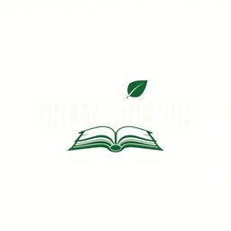 A sophisticated logo design for a journal titled 'Green Agenda', focusing on politics, literature, ecology, and environmental humanities