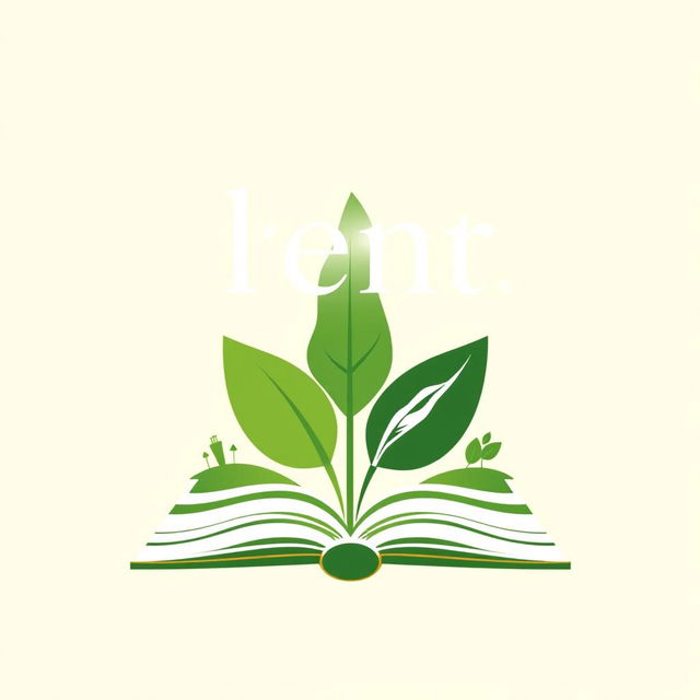 A sophisticated logo design for a journal titled 'Green Agenda', focusing on politics, literature, ecology, and environmental humanities