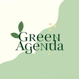 An elegant and sophisticated logo design for a high art and culture journal named 'Green Agenda', focusing on ecology and environmental humanities